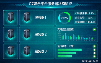 C7娱乐平台稳定运行的服务器状态监控界面示意图